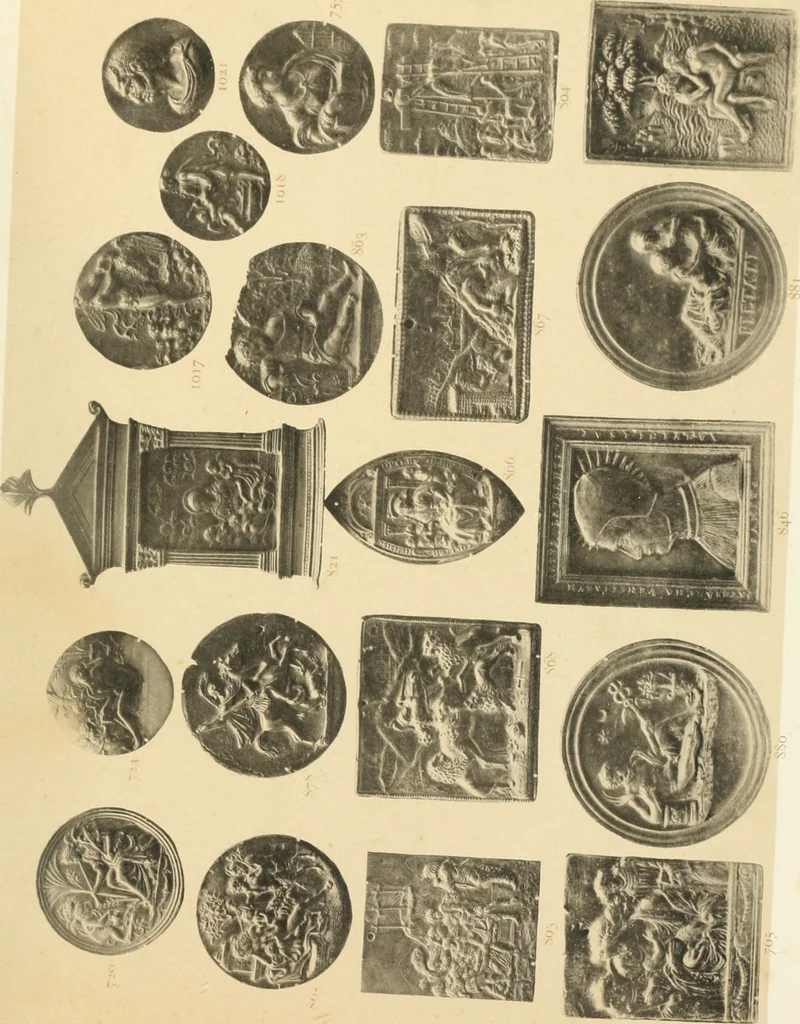 An illustration from Beschreibung der Bildwerke der christlichen Epoche. Bearb. von Wilhelm Bode und Hugo von Tschudi, 1888, leaf 88