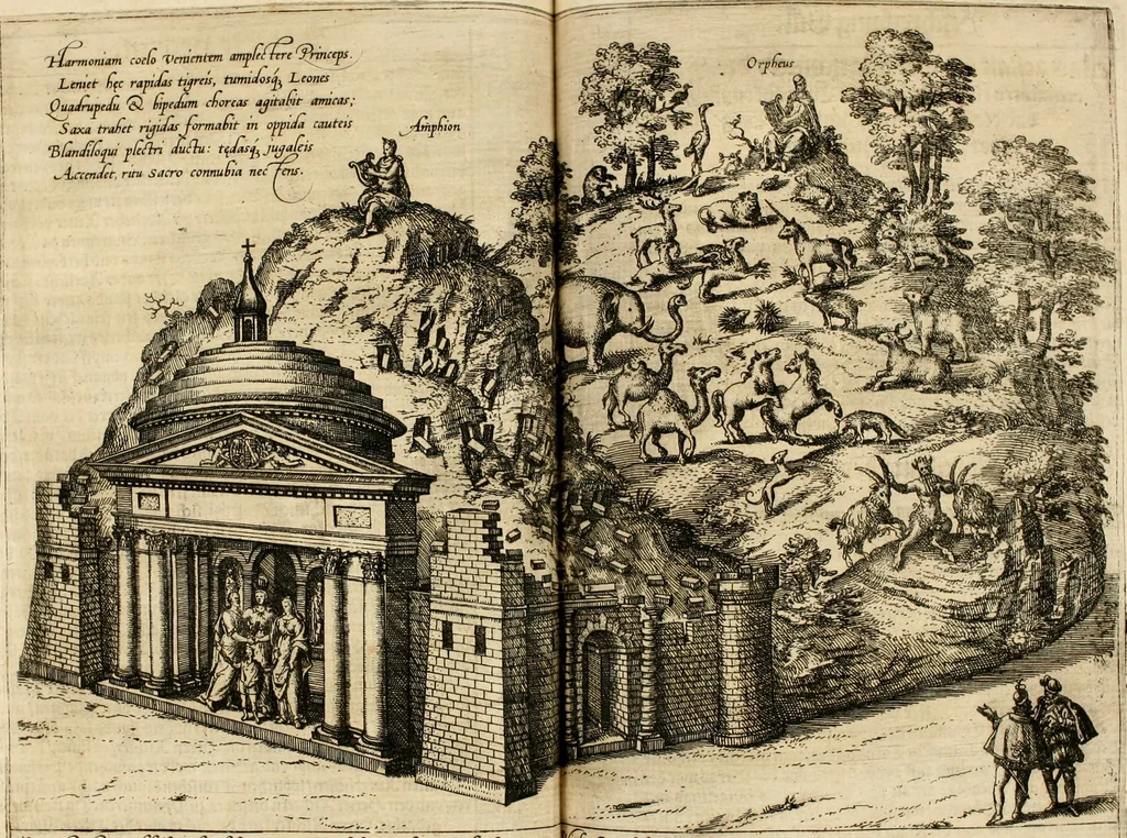 An illustration from Beschreibung derer fürstlicher güligscher &c. Hochzeit : so im Jahr Christi tausent fünffhundert achtzig fünff, am sechszehenden Junij vnd nechstfolgenden acht Tagen, zu Düsseldorff mit grossen Freuden, fürstlichen Triumph vnd Herrligkeit gehalten worden, 1587, leaf 102