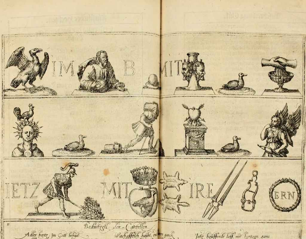 An illustration from Beschreibung derer fürstlicher güligscher &c. Hochzeit : so im Jahr Christi tausent fünffhundert achtzig fünff, am sechszehenden Junij vnd nechstfolgenden acht Tagen, zu Düsseldorff mit grossen Freuden, fürstlichen Triumph vnd Herrligkeit gehalten worden, 1587, leaf 108
