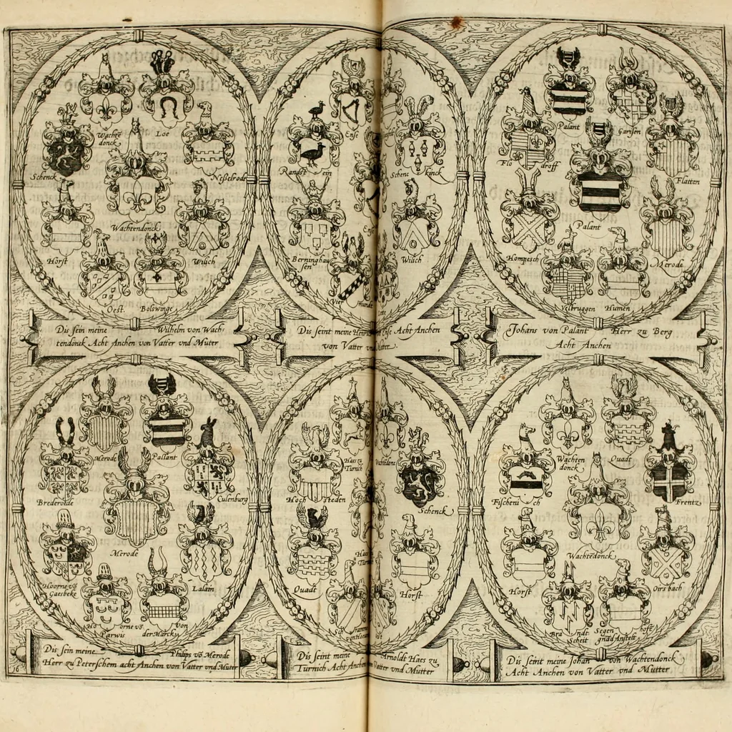 An illustration from Beschreibung derer fürstlicher güligscher &c. Hochzeit : so im Jahr Christi tausent fünffhundert achtzig fünff, am sechszehenden Junij vnd nechstfolgenden acht Tagen, zu Düsseldorff mit grossen Freuden, fürstlichen Triumph vnd Herrligkeit gehalten worden, 1587, leaf 136