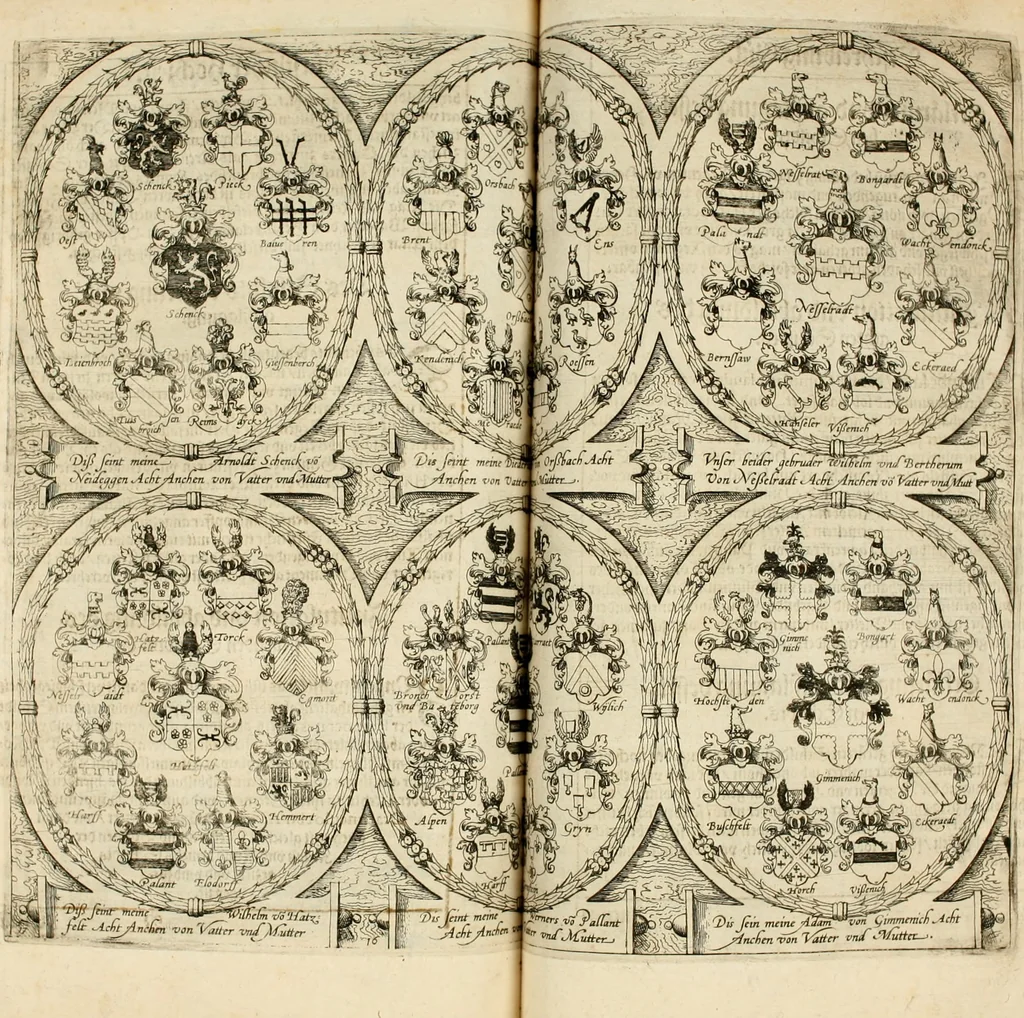 An illustration from Beschreibung derer fürstlicher güligscher &c. Hochzeit : so im Jahr Christi tausent fünffhundert achtzig fünff, am sechszehenden Junij vnd nechstfolgenden acht Tagen, zu Düsseldorff mit grossen Freuden, fürstlichen Triumph vnd Herrligkeit gehalten worden, 1587, leaf 140
