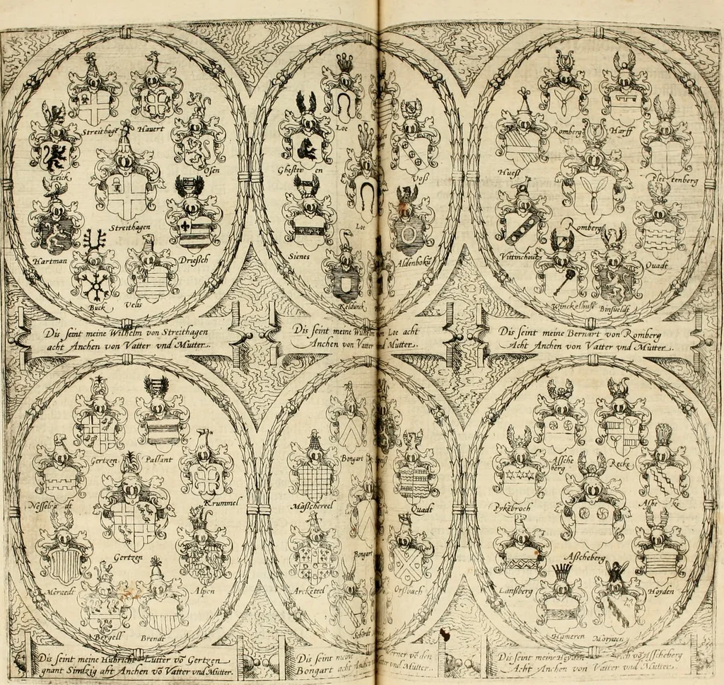 An illustration from Beschreibung derer fürstlicher güligscher &c. Hochzeit : so im Jahr Christi tausent fünffhundert achtzig fünff, am sechszehenden Junij vnd nechstfolgenden acht Tagen, zu Düsseldorff mit grossen Freuden, fürstlichen Triumph vnd Herrligkeit gehalten worden, 1587, leaf 168