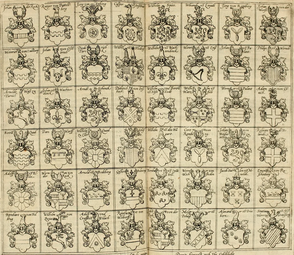 An illustration from Beschreibung derer fürstlicher güligscher &c. Hochzeit : so im Jahr Christi tausent fünffhundert achtzig fünff, am sechszehenden Junij vnd nechstfolgenden acht Tagen, zu Düsseldorff mit grossen Freuden, fürstlichen Triumph vnd Herrligkeit gehalten worden, 1587, leaf 256