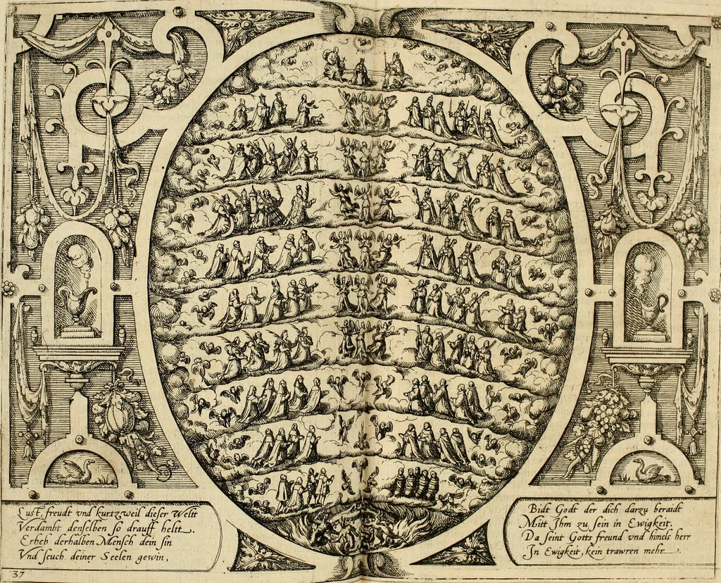 An illustration from Beschreibung derer fürstlicher güligscher &c. Hochzeit : so im Jahr Christi tausent fünffhundert achtzig fünff, am sechszehenden Junij vnd nechstfolgenden acht Tagen, zu Düsseldorff mit grossen Freuden, fürstlichen Triumph vnd Herrligkeit gehalten worden, 1587, leaf 276