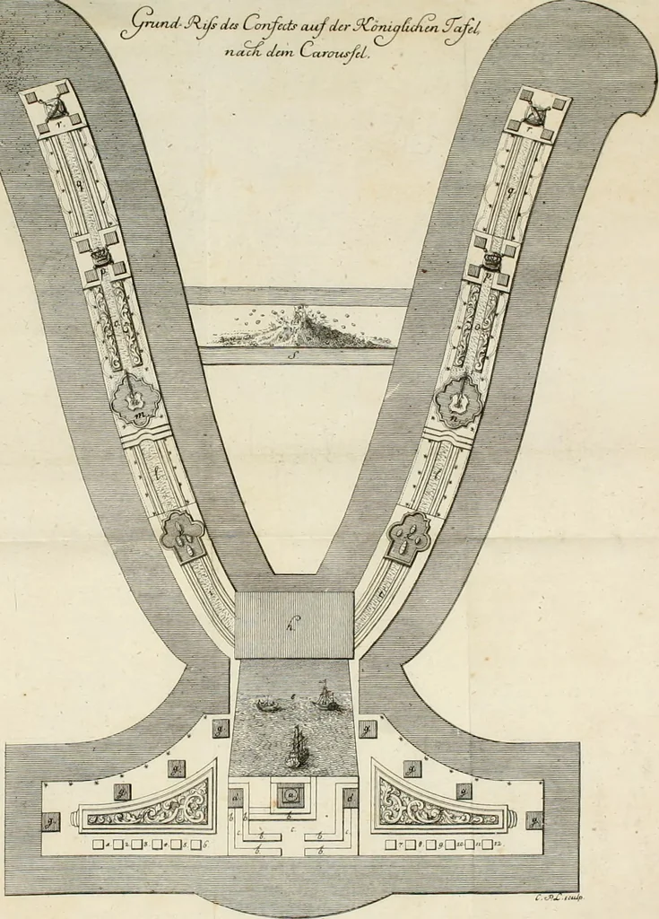 An illustration from Beschreibung der Illumination zu Dressden bey der königlichen sicilianischen in Vollmacht vollzogenen Vermählung : nebst andern dahin gehörigen Vorstellungen und verschiedenen Kupffer-Stichen, 1738, leaf 147