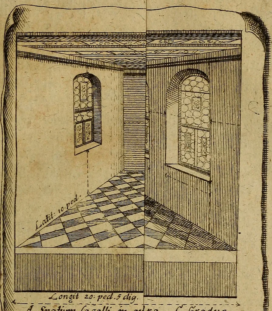 An illustration from Beschreibung der vornehmsten Merkwürdigkeiten in des H.R. Reichs freyen Stadt Nürnberg und auf der hohen Schule zu Altdorf : nebst einem chronologischen Verzeichnisse der von deutschen, insonderheit Nürnbergern, erfundenen Künste, vom XIII Jahrhunderte bis auf jetzige Zeiten, 1778, leaf 216