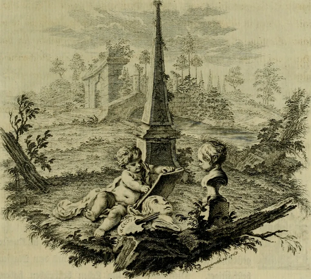 An illustration from Beschreibung des Cabinets von Gemählden verschiedener berühmten Mahler des Herrn Johann Gottlieb Stein, 1763, leaf 36