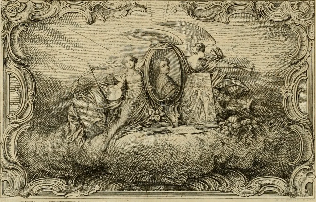An illustration from Beschreibung des Cabinets von Gemählden verschiedener berühmten Mahler des Herrn Johann Gottlieb Stein, 1763, leaf 37