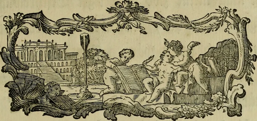 An illustration from Beschreibung des Cabinets von Gemählden verschiedener berühmten Mahler des Herrn Johann Gottlieb Stein, 1763, leaf 8