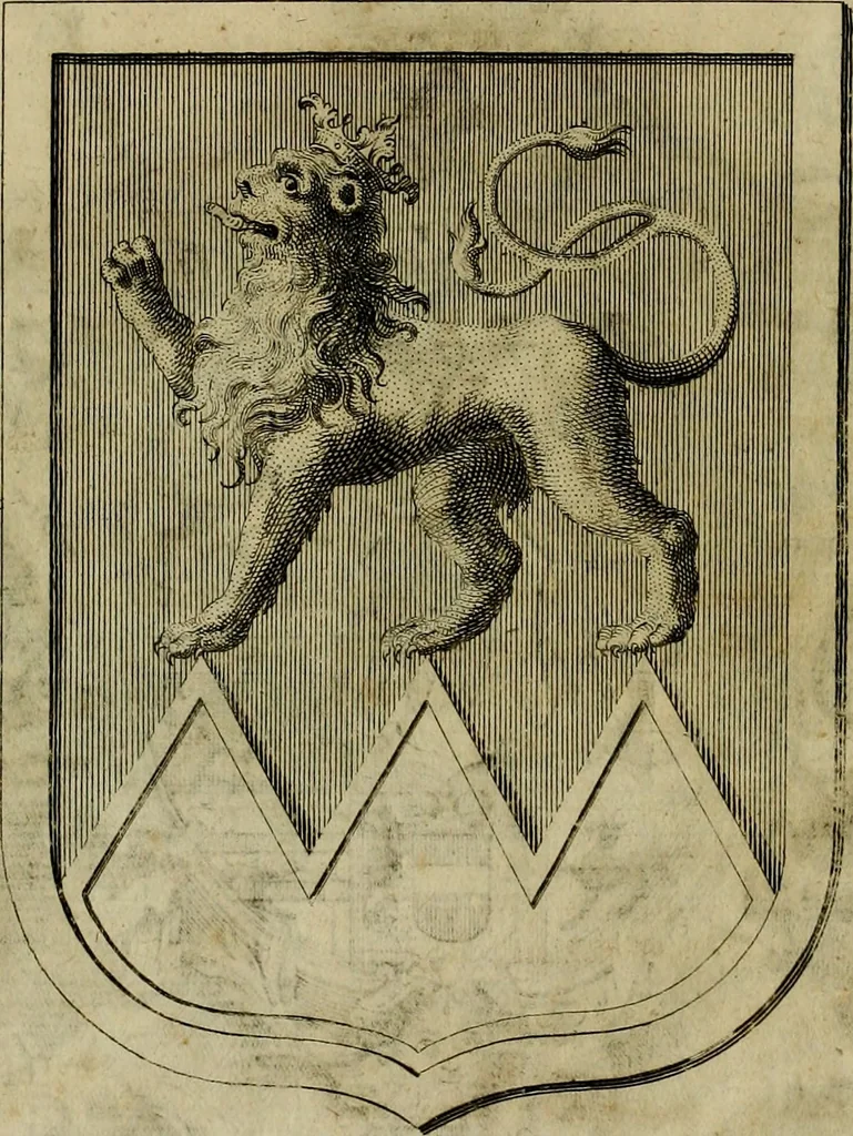 An illustration from Beschreibung des fürtreflichen Gemähld- und Bilder-Schatzes, welcher in denen hochgräflichen Schlössern und Gebäuen deren Reichs-Grafen von Schönborn, Bucheim, Wolfstahl &c., sowohl in dem Heil. Röm. Reich, als in dem Ertz-Hertzogthum Oesterreich zu ersehen und zu finden : samt einer Beschreibung deren Sachen und Authoren, wie auch einem treu-gehorsamsten Neu-Jahrs-Wunsch : nebst anderen verschiedenen Teutschen und Lateinischen Lob-Reimen historicè, genealogicè, & heraldicè verfasset, und durch besonderen Fleiss eingetheilet zu ehren und ewigen Nach-Ruhm des Hochgräfl. Hauses von Schönborn, Bucheim, Wolfsthal, &c., 1746, leaf 11