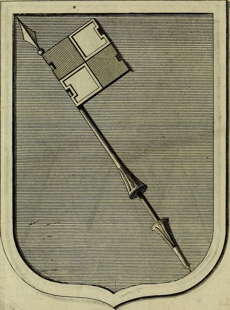 An illustration from Beschreibung des fürtreflichen Gemähld- und Bilder-Schatzes, welcher in denen hochgräflichen Schlössern und Gebäuen deren Reichs-Grafen von Schönborn, Bucheim, Wolfstahl &c., sowohl in dem Heil. Röm. Reich, als in dem Ertz-Hertzogthum Oesterreich zu ersehen und zu finden : samt einer Beschreibung deren Sachen und Authoren, wie auch einem treu-gehorsamsten Neu-Jahrs-Wunsch : nebst anderen verschiedenen Teutschen und Lateinischen Lob-Reimen historicè, genealogicè, & heraldicè verfasset, und durch besonderen Fleiss eingetheilet zu ehren und ewigen Nach-Ruhm des Hochgräfl. Hauses von Schönborn, Bucheim, Wolfsthal, &c., 1746, leaf 129