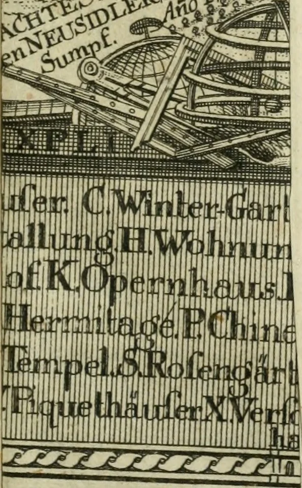 An illustration from Beschreibung des Hochfürstlichen Schlosses Esterháss im Königreiche Ungern, 1784, leaf 64
