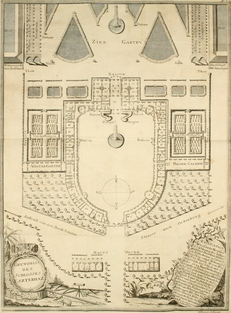 An illustration from Beschreibung des Hochfürstlichen Schlosses Esterháss im Königreiche Ungern, 1784, leaf 67