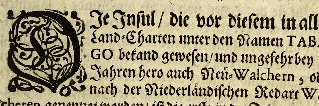 An illustration from Beschreibung von Tabago: einer Insul von denen Antilles, oder Caribischen Eylanden in America., 1684, leaf 9