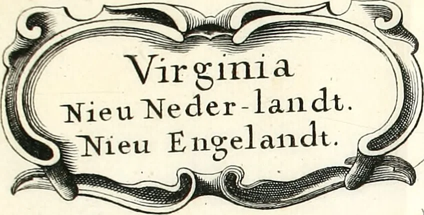 An illustration from Beschrijvinghe van Virginia, Nieuw Nederlandt, Nieuw Engelandt, en d'eylanden Bermudes, Berbados, en S. Christoffel. Dienstelijck voor elck een derwaerts handelende, en alle voort-planters van nieuw colonien, 1651, leaf 10
