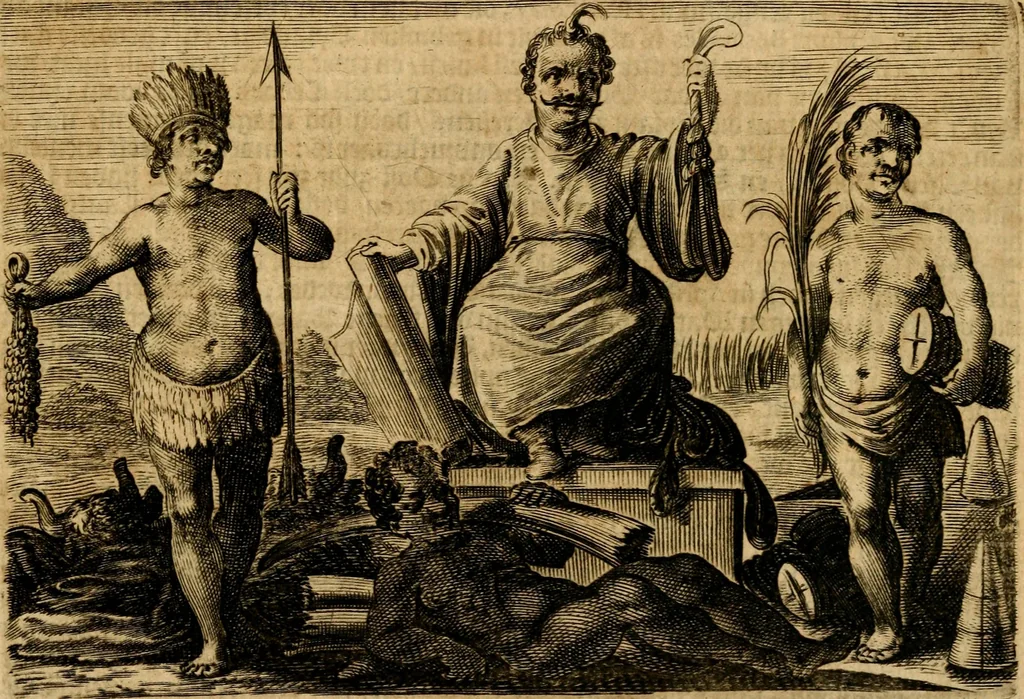 An illustration from Beschrijvinghe van Virginia, Nieuw Nederlandt, Nieuw Engelandt, en d'eylanden Bermudes, Berbados, en S. Christoffel. Dienstelijck voor elck een derwaerts handelende, en alle voort-planters van nieuw colonien, 1651, leaf 88