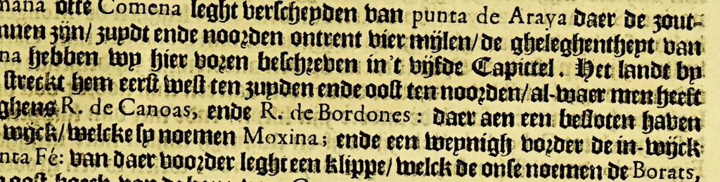 An illustration from Beschrijvinghe van West-Indien, 1630, leaf 709