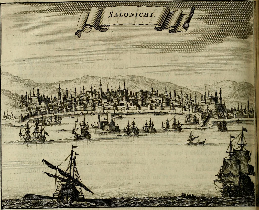 An illustration from Naukeurige beschryving der eilanden, in de archipel der Middelantsche zee, en ontrent dezelve, gelegen : waer onder de voornaemste Cyprus, Rhodus, Kandien, Samos, Scio, Negroponte, Lemnos, Paros, Delos, Patmos, en andere in groten getale, behelzende der zelver benamingen, gelegentheden, steden, kastelen, gedenkwaerdige aeloude en hedendaeghse geschiedenissen, bestieringen, veroveringen, gewassen, dieren, &c. : verrijkt met zee- en eilant-kaerten, en afbeeldingen van steden, dieren, gewassen &c., 1688, leaf 433