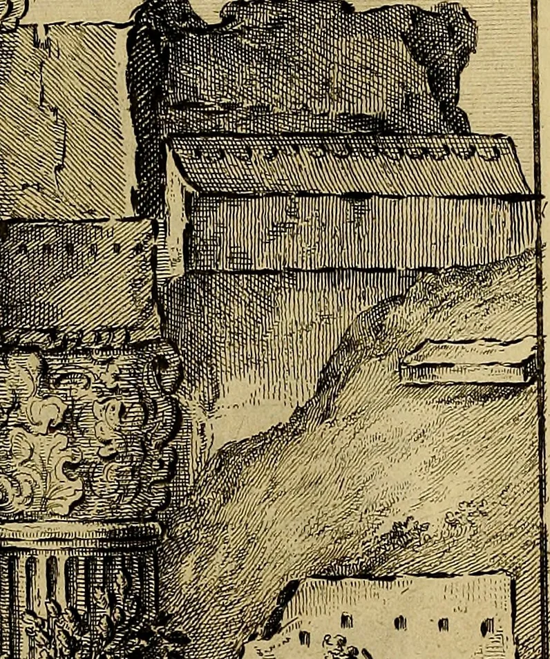 An illustration from Naukeurige beschryving der eilanden, in de archipel der Middelantsche zee, en ontrent dezelve, gelegen : waer onder de voornaemste Cyprus, Rhodus, Kandien, Samos, Scio, Negroponte, Lemnos, Paros, Delos, Patmos, en andere in groten getale, behelzende der zelver benamingen, gelegentheden, steden, kastelen, gedenkwaerdige aeloude en hedendaeghse geschiedenissen, bestieringen, veroveringen, gewassen, dieren, &c. : verrijkt met zee- en eilant-kaerten, en afbeeldingen van steden, dieren, gewassen &c., 1688, leaf 458