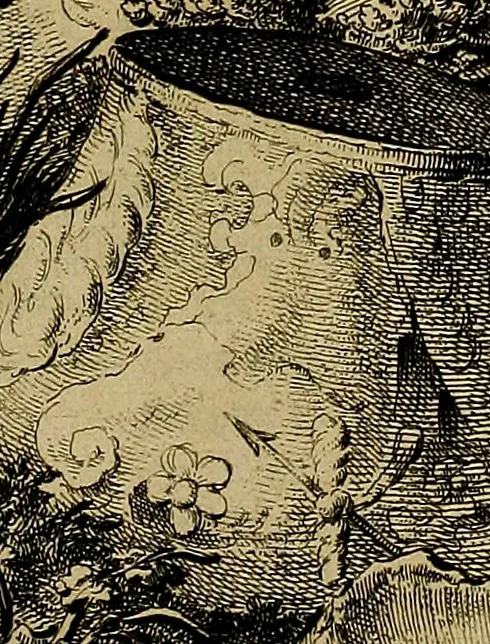 An illustration from Naukeurige beschryving der eilanden, in de archipel der Middelantsche zee, en ontrent dezelve, gelegen : waer onder de voornaemste Cyprus, Rhodus, Kandien, Samos, Scio, Negroponte, Lemnos, Paros, Delos, Patmos, en andere in groten getale, behelzende der zelver benamingen, gelegentheden, steden, kastelen, gedenkwaerdige aeloude en hedendaeghse geschiedenissen, bestieringen, veroveringen, gewassen, dieren, &c. : verrijkt met zee- en eilant-kaerten, en afbeeldingen van steden, dieren, gewassen &c., 1688, leaf 458
