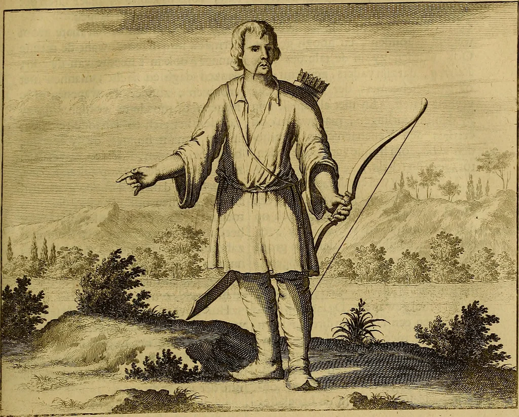An illustration from Naukeurige beschryving der eilanden, in de archipel der Middelantsche zee, en ontrent dezelve, gelegen : waer onder de voornaemste Cyprus, Rhodus, Kandien, Samos, Scio, Negroponte, Lemnos, Paros, Delos, Patmos, en andere in groten getale, behelzende der zelver benamingen, gelegentheden, steden, kastelen, gedenkwaerdige aeloude en hedendaeghse geschiedenissen, bestieringen, veroveringen, gewassen, dieren, &c. : verrijkt met zee- en eilant-kaerten, en afbeeldingen van steden, dieren, gewassen &c., 1688, leaf 556