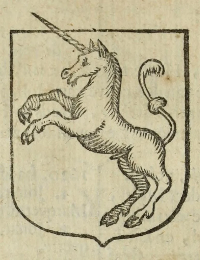 An illustration from Beschryvinge der stad Dordrecht : vervatende haar begin, opkomst, toeneming, en verdere stant ... Als mede een verzamelinge van eenige geslachtboomen, der adelijke, aal-oude, en aanzienlijke heeren-geslachten, van, en in, Dordrecht, enz. ..., 1677, leaf 256