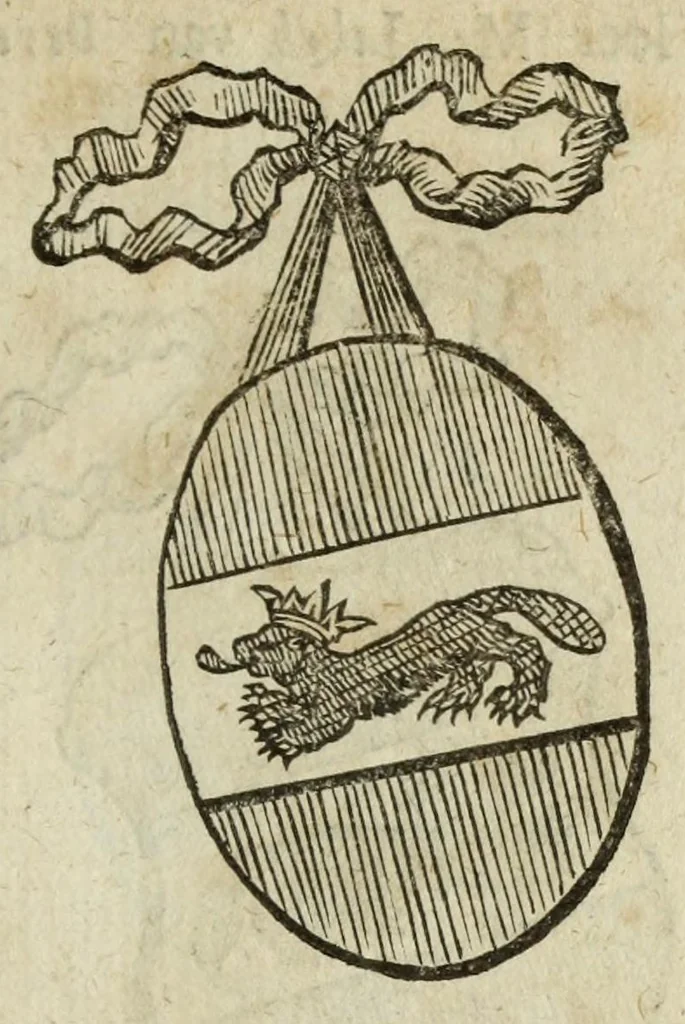 An illustration from Beschryvinge der stad Dordrecht : vervatende haar begin, opkomst, toeneming, en verdere stant ... Als mede een verzamelinge van eenige geslachtboomen, der adelijke, aal-oude, en aanzienlijke heeren-geslachten, van, en in, Dordrecht, enz. ..., 1677, leaf 313