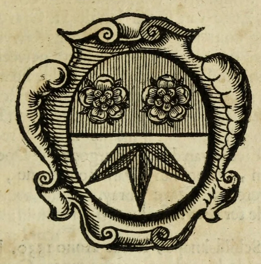 An illustration from Beschryvinge der stad Dordrecht : vervatende haar begin, opkomst, toeneming, en verdere stant ... Als mede een verzamelinge van eenige geslachtboomen, der adelijke, aal-oude, en aanzienlijke heeren-geslachten, van, en in, Dordrecht, enz. ..., 1677, leaf 327