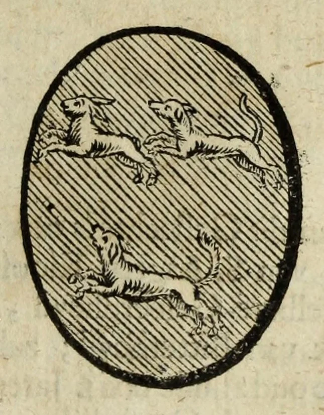 An illustration from Beschryvinge der stad Dordrecht : vervatende haar begin, opkomst, toeneming, en verdere stant ... Als mede een verzamelinge van eenige geslachtboomen, der adelijke, aal-oude, en aanzienlijke heeren-geslachten, van, en in, Dordrecht, enz. ..., 1677, leaf 477