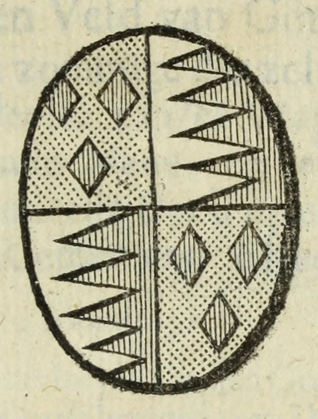 An illustration from Beschryvinge der stad Dordrecht : vervatende haar begin, opkomst, toeneming, en verdere stant ... Als mede een verzamelinge van eenige geslachtboomen, der adelijke, aal-oude, en aanzienlijke heeren-geslachten, van, en in, Dordrecht, enz. ..., 1677, leaf 541
