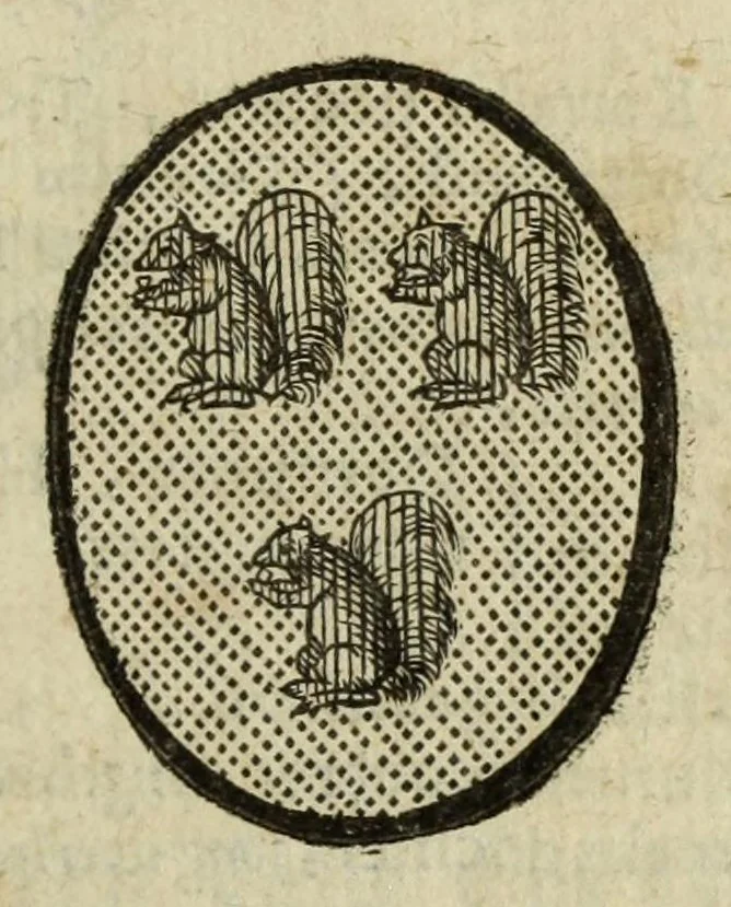 An illustration from Beschryvinge der stad Dordrecht : vervatende haar begin, opkomst, toeneming, en verdere stant ... Als mede een verzamelinge van eenige geslachtboomen, der adelijke, aal-oude, en aanzienlijke heeren-geslachten, van, en in, Dordrecht, enz. ..., 1677, leaf 549