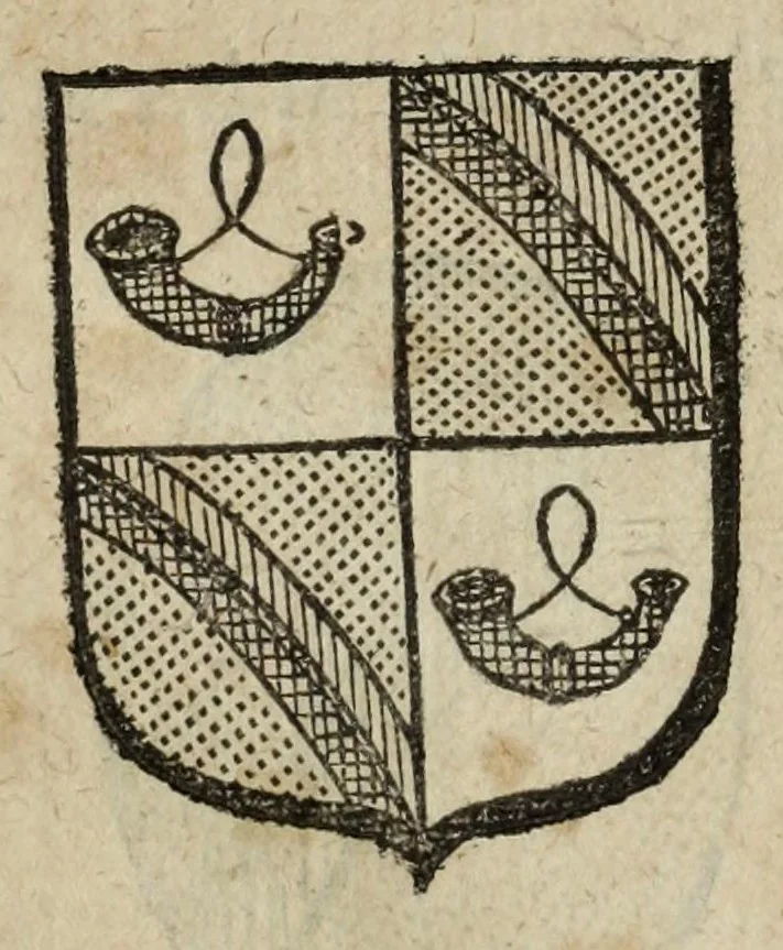 An illustration from Beschryvinge der stad Dordrecht : vervatende haar begin, opkomst, toeneming, en verdere stant ... Als mede een verzamelinge van eenige geslachtboomen, der adelijke, aal-oude, en aanzienlijke heeren-geslachten, van, en in, Dordrecht, enz. ..., 1677, leaf 560