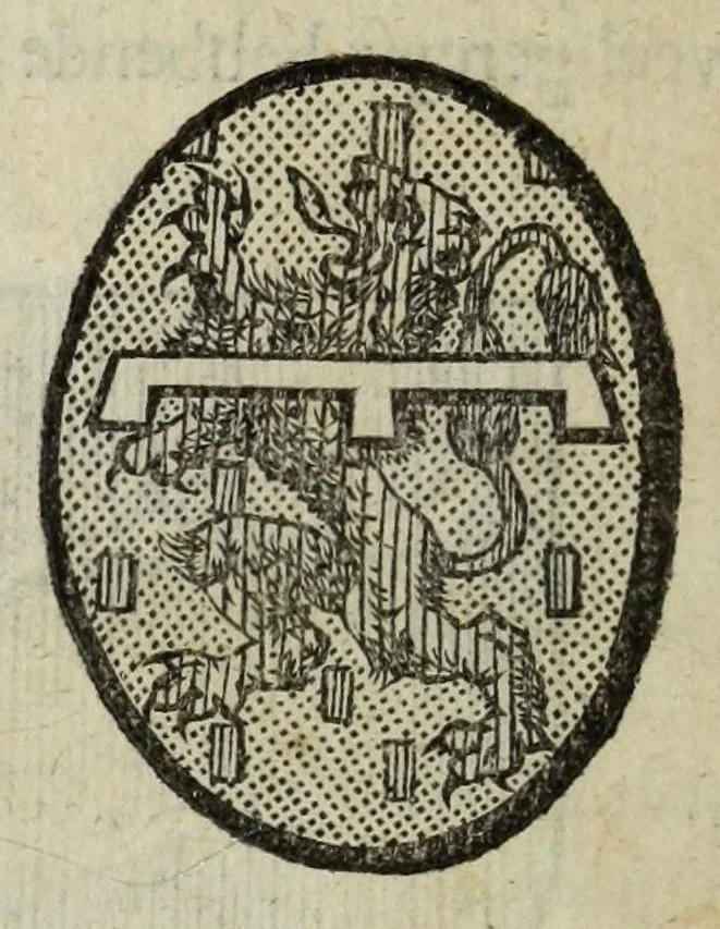 An illustration from Beschryvinge der stad Dordrecht : vervatende haar begin, opkomst, toeneming, en verdere stant ... Als mede een verzamelinge van eenige geslachtboomen, der adelijke, aal-oude, en aanzienlijke heeren-geslachten, van, en in, Dordrecht, enz. ..., 1677, leaf 612