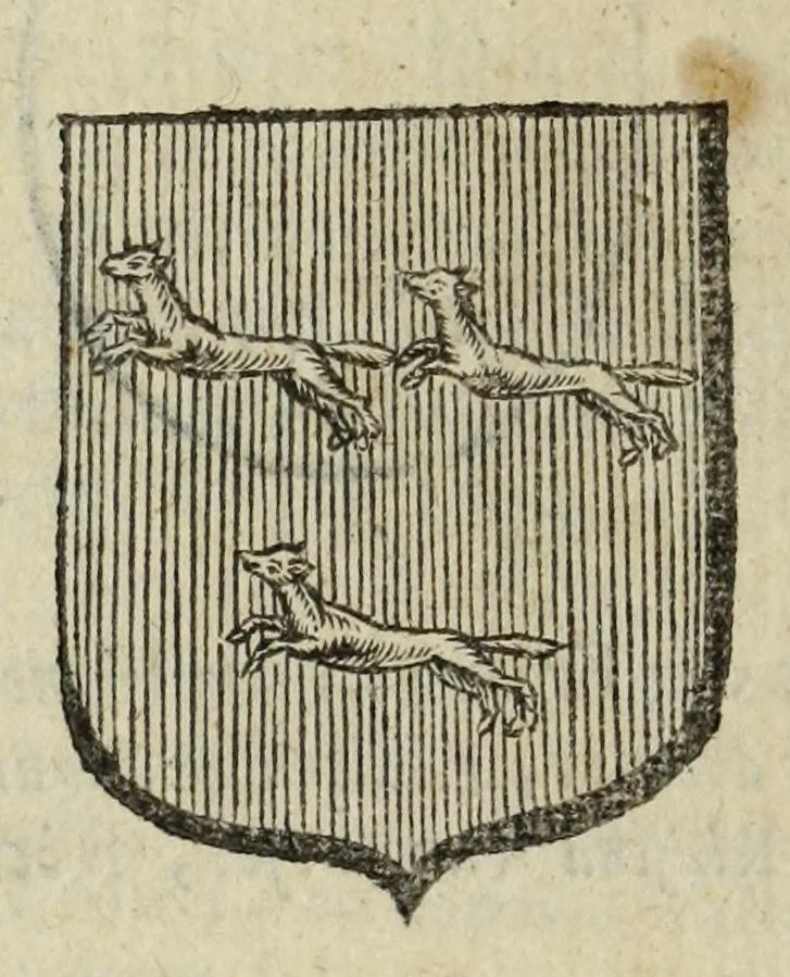 An illustration from Beschryvinge der stad Dordrecht : vervatende haar begin, opkomst, toeneming, en verdere stant ... Als mede een verzamelinge van eenige geslachtboomen, der adelijke, aal-oude, en aanzienlijke heeren-geslachten, van, en in, Dordrecht, enz. ..., 1677, leaf 622