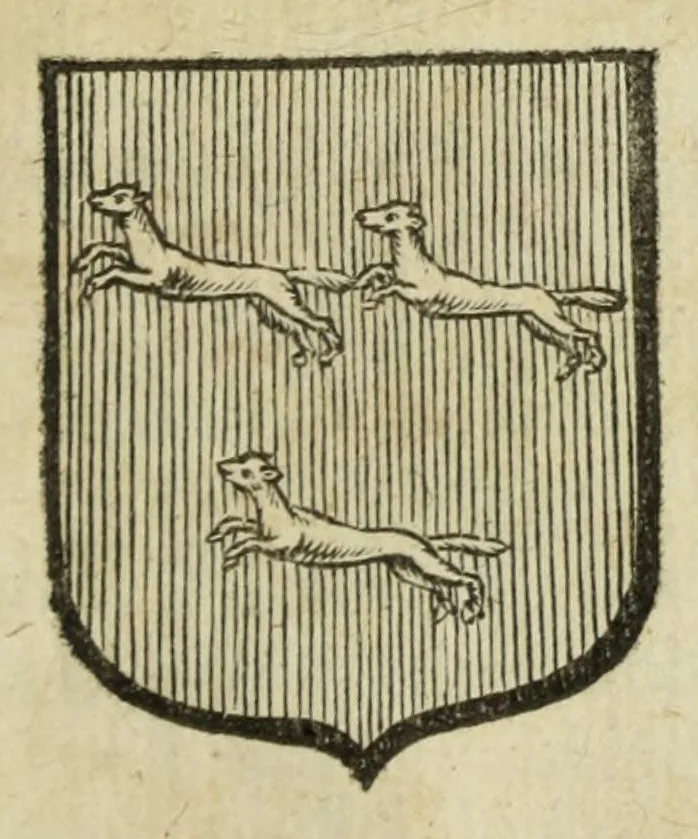 An illustration from Beschryvinge der stad Dordrecht : vervatende haar begin, opkomst, toeneming, en verdere stant ... Als mede een verzamelinge van eenige geslachtboomen, der adelijke, aal-oude, en aanzienlijke heeren-geslachten, van, en in, Dordrecht, enz. ..., 1677, leaf 625