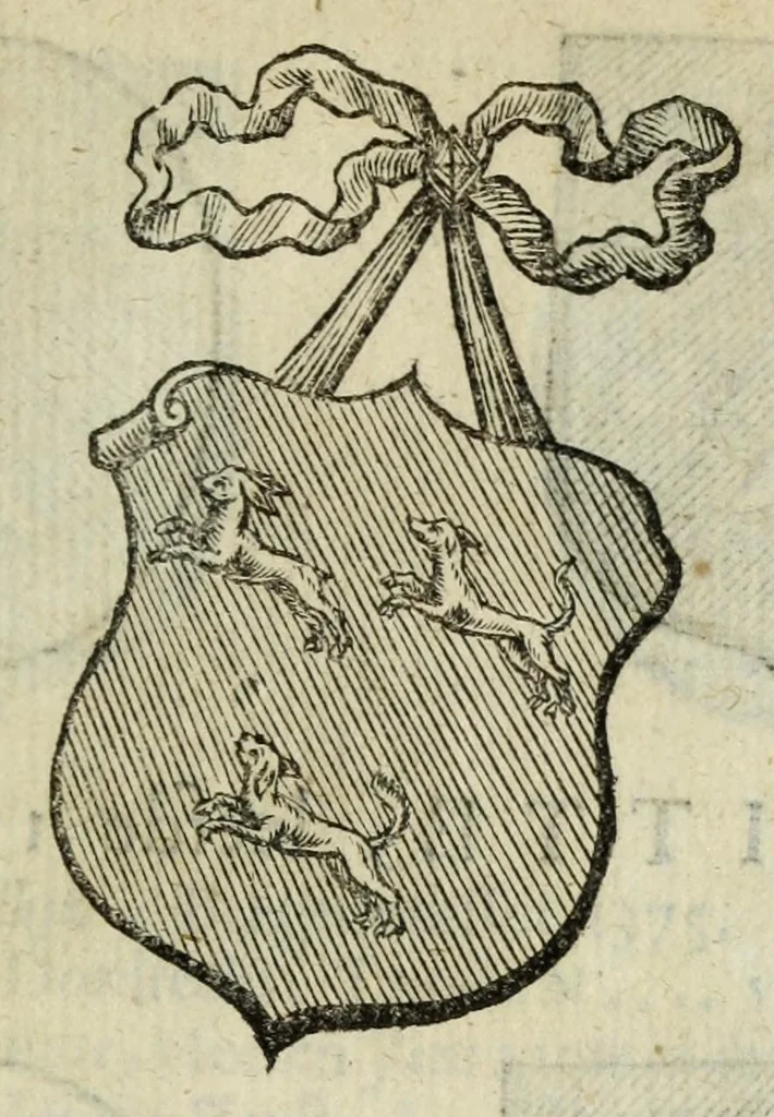 An illustration from Beschryvinge der stad Dordrecht : vervatende haar begin, opkomst, toeneming, en verdere stant ... Als mede een verzamelinge van eenige geslachtboomen, der adelijke, aal-oude, en aanzienlijke heeren-geslachten, van, en in, Dordrecht, enz. ..., 1677, leaf 633