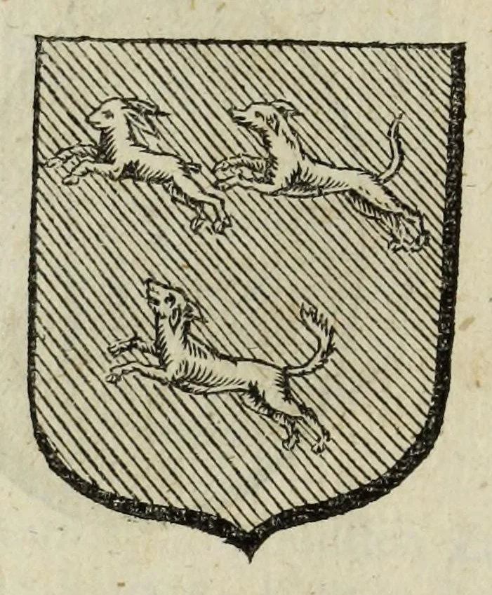 An illustration from Beschryvinge der stad Dordrecht : vervatende haar begin, opkomst, toeneming, en verdere stant ... Als mede een verzamelinge van eenige geslachtboomen, der adelijke, aal-oude, en aanzienlijke heeren-geslachten, van, en in, Dordrecht, enz. ..., 1677, leaf 642