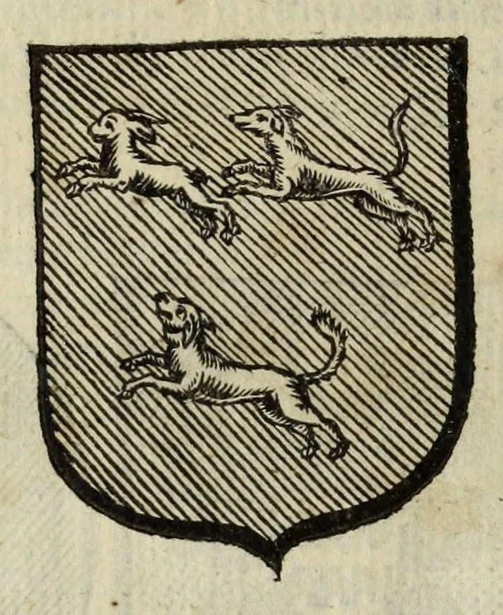 An illustration from Beschryvinge der stad Dordrecht : vervatende haar begin, opkomst, toeneming, en verdere stant ... Als mede een verzamelinge van eenige geslachtboomen, der adelijke, aal-oude, en aanzienlijke heeren-geslachten, van, en in, Dordrecht, enz. ..., 1677, leaf 648