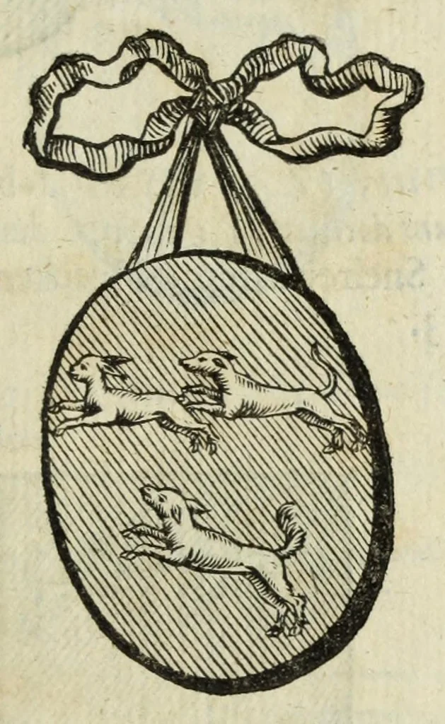 An illustration from Beschryvinge der stad Dordrecht : vervatende haar begin, opkomst, toeneming, en verdere stant ... Als mede een verzamelinge van eenige geslachtboomen, der adelijke, aal-oude, en aanzienlijke heeren-geslachten, van, en in, Dordrecht, enz. ..., 1677, leaf 669
