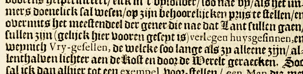 An illustration from Beschryvinge van het heerlijcke ende gezegende landt Guajana, waer inne gelegen is de seer voorname lant-streke genaemt Serrenamme, die jegenwoordigh beseten wort by den staet van de Vereenighde Nederlantsche provintien. : Mitsgaders aenwysinge van de groote vermaeckelijckheden, voordeelen, ende rijckdommen die aldaer, ten reguarde van andere landen, te verkrijgen en te genieten zijn, 1660, leaf 34