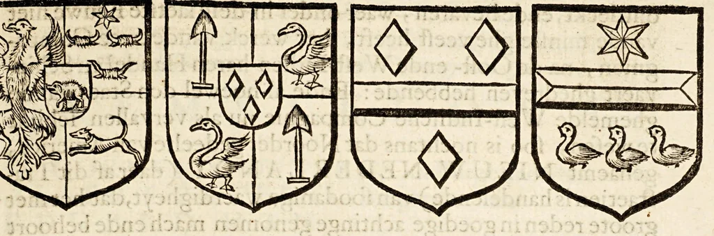 An illustration from Beschryvinge van Nieuvv-Nederlant, : (ghelijck het tegenwoordigh in staet is) begrijpende de nature, aert, gelegentheyt en vrucht-baerheyt van het selve lant; mitsgaders de proffijtelijcke ende gewenste toevallen, die aldaer tot onderhout der menschen, (soo uyt haer selven als van buyten ingegracht) gevonden worden. Als mede de maniere en onghemeyne eygenschappen vande wilden ofte naturellen vanden lande. Ende een bysonder verhael vanden wonderlijcken aert ende het weesen der bevers, daer noch by gevoeght is een discours over de gelegentheyt van Nieuw Nederlandt, tusschen een Nederlandts patriot, ende een Nieuw Nederlander., 1655, leaf 9