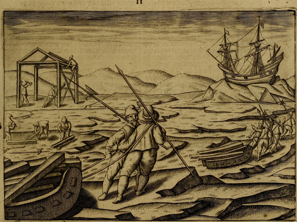 An illustration from Historische beschryvinghe der seer wijt beroemde Coop-stadt Amsterdam : waer inne benevens de eerste beginselen ende opcomsten der stadt, verscheyde privilgien ordonnantien, ende andere ghedenckweerdinghe gheschiedenissen met het ghene de nieuwe vergrootinghen der stadt, als oock de handel ende verre reysen ende de politie betreffende is, tot desen teghenwoordinghen tijt, nae her vervolch der jaeren, verhaelt werdt, 1614, leaf 186