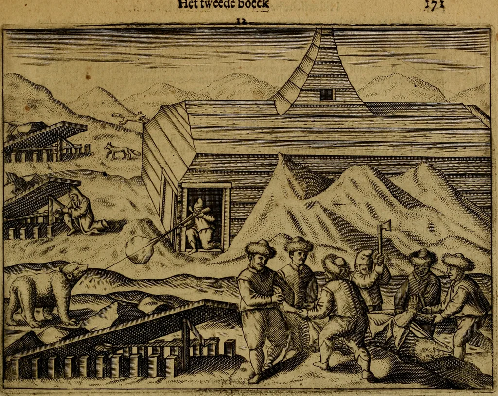 An illustration from Historische beschryvinghe der seer wijt beroemde Coop-stadt Amsterdam : waer inne benevens de eerste beginselen ende opcomsten der stadt, verscheyde privilgien ordonnantien, ende andere ghedenckweerdinghe gheschiedenissen met het ghene de nieuwe vergrootinghen der stadt, als oock de handel ende verre reysen ende de politie betreffende is, tot desen teghenwoordinghen tijt, nae her vervolch der jaeren, verhaelt werdt, 1614, leaf 188