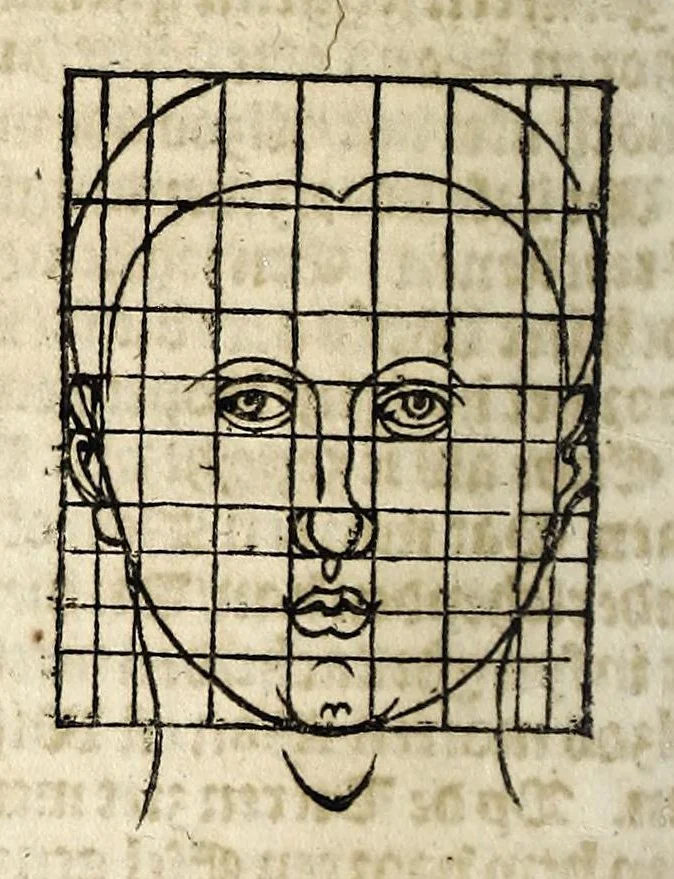 An illustration from Beschryvinghe van Albrecht Durer van de menschelijcke proportion : begrepen in vier onderscheyden boecken, zeer nut ende profijtelijck voor alle lief-hebbers defer konste : in't latijn ende hooghduytsch, tot Nurenbergh ghedruct, tot koste van syne nae-ghelaten weduvve, in't iaer ons Heeren 1527 : ende nu in onse Nederlandtsche sprake over-gheset, tot dienste der ghener die de konste beminnen, ende de latijnsche ofte hooghduytsche sprake niet en cerstaen, 1622, leaf 198