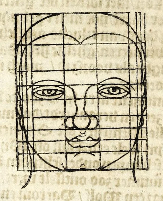 An illustration from Beschryvinghe van Albrecht Durer van de menschelijcke proportion : begrepen in vier onderscheyden boecken, zeer nut ende profijtelijck voor alle lief-hebbers defer konste : in't latijn ende hooghduytsch, tot Nurenbergh ghedruct, tot koste van syne nae-ghelaten weduvve, in't iaer ons Heeren 1527 : ende nu in onse Nederlandtsche sprake over-gheset, tot dienste der ghener die de konste beminnen, ende de latijnsche ofte hooghduytsche sprake niet en cerstaen, 1622, leaf 198
