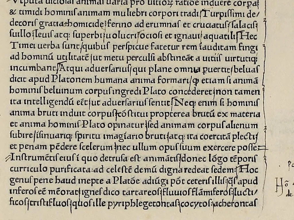 An illustration from Bessarionis Cardinalis Sabini & Patriarche Consta[n]tinopolitani capitula libri p[ri]mi aduersus calu[m]niatore[m] Plato[n]is incipiu[n]t feliciter, leaf 121
