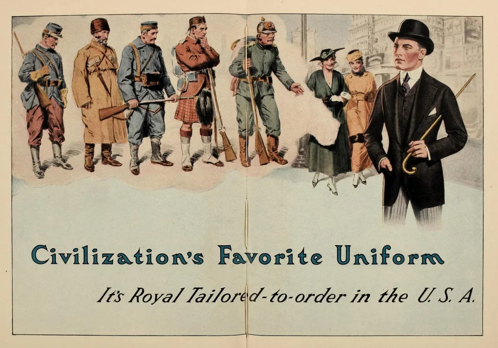 An illustration from The better way in the retail clothing business, 1915, leaf 95