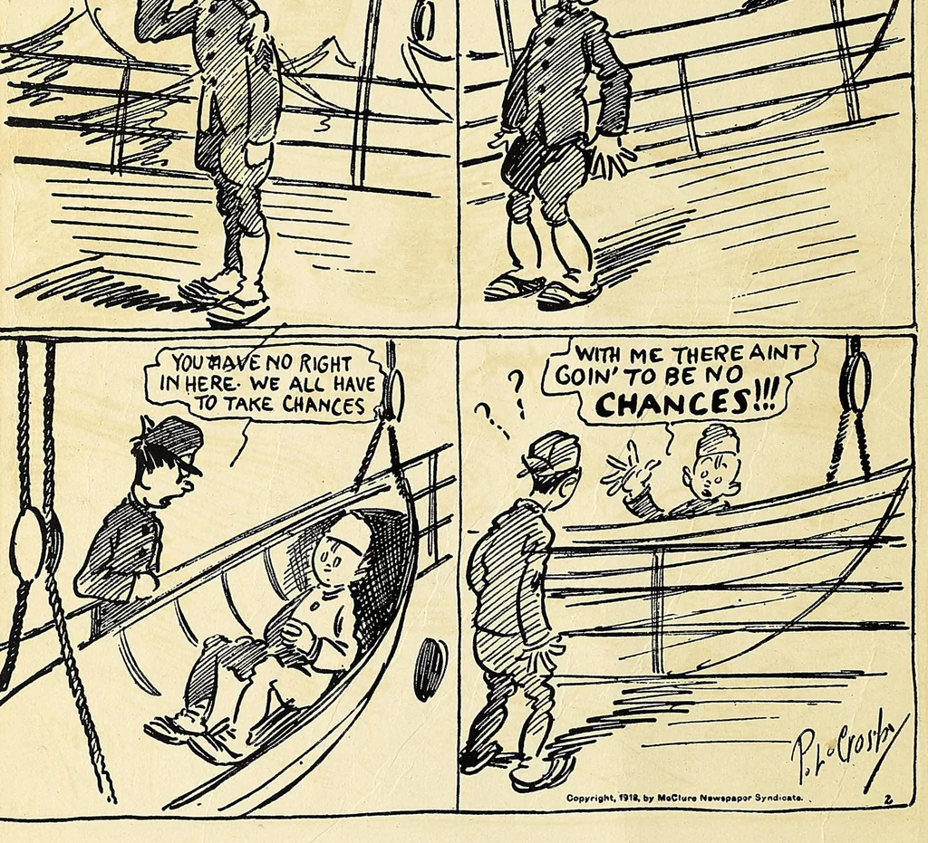 An illustration from Between shots, 1919, leaf 20