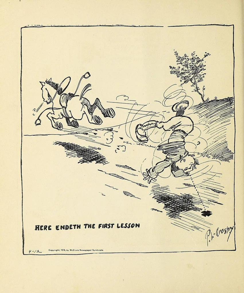 An illustration from Between shots, 1919, leaf 38