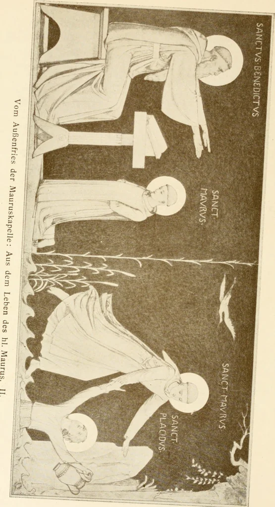 An illustration from Beuroner Kunst; eine Ausdrucksform der christlichen Mystik, 1921, leaf 149